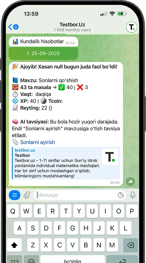 Telegram daily reports